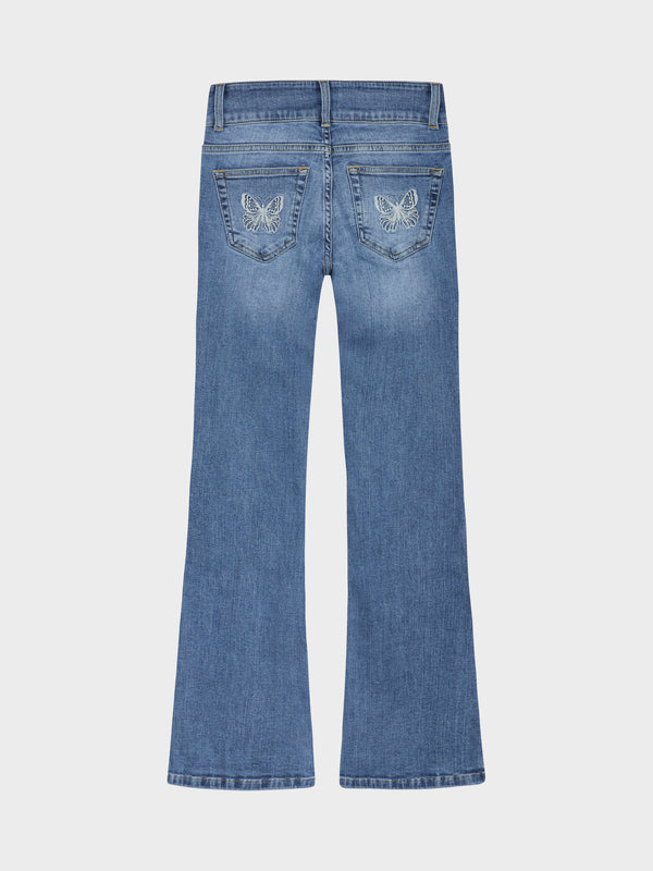 GRUNT Cancas Low Flare Jeans Blue