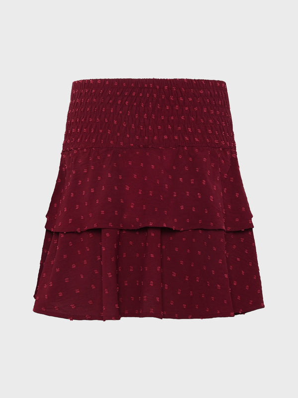 GRUNT GRAnti Dot Skirt Skirts Mørk rød
