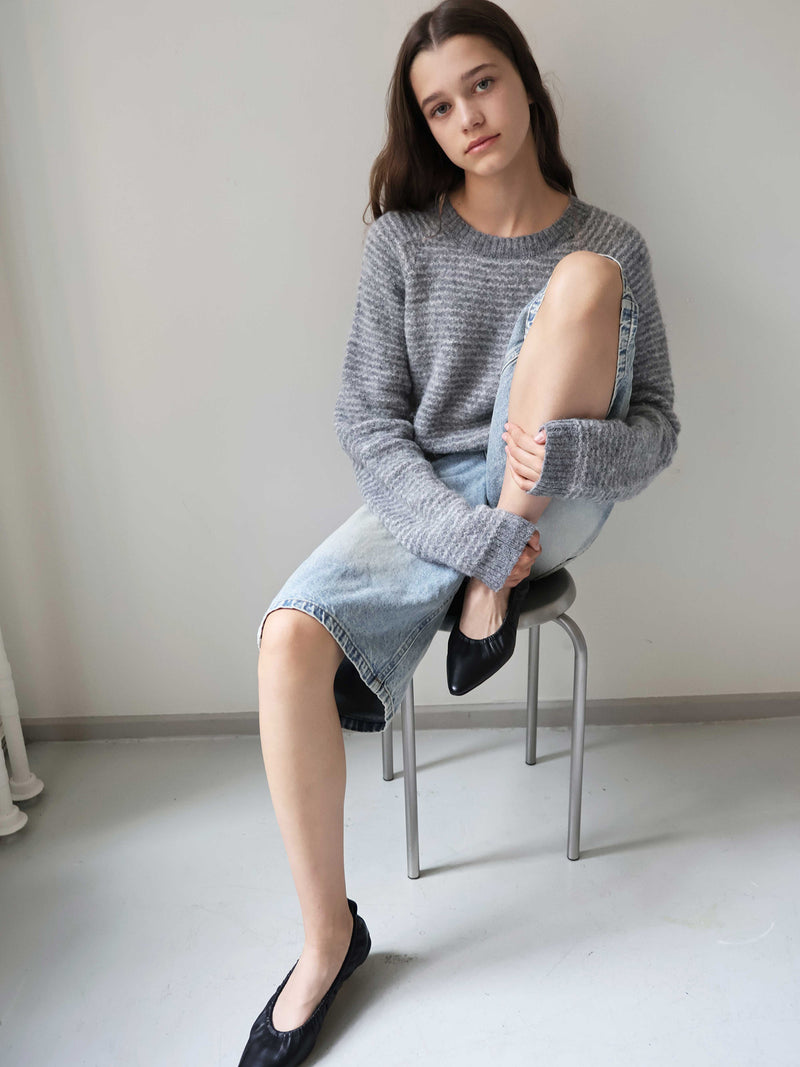 GRUNT GRCienne LS Crew Knit Knits Dark Grey