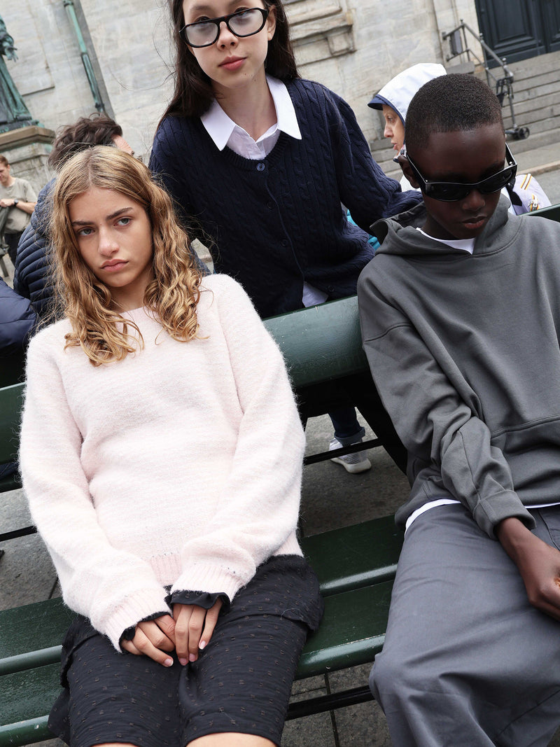 GRUNT GRCienne LS Crew Knit Knits Lyserød