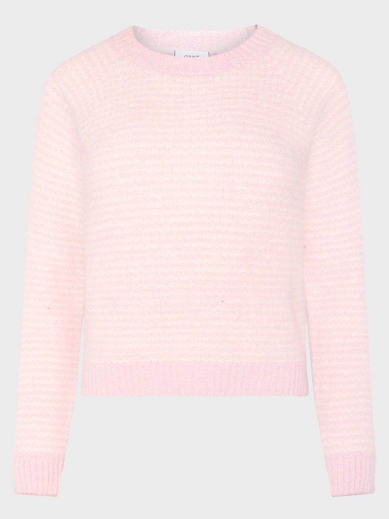 GRUNT GRCienne LS Crew Knit Knits Lyserød