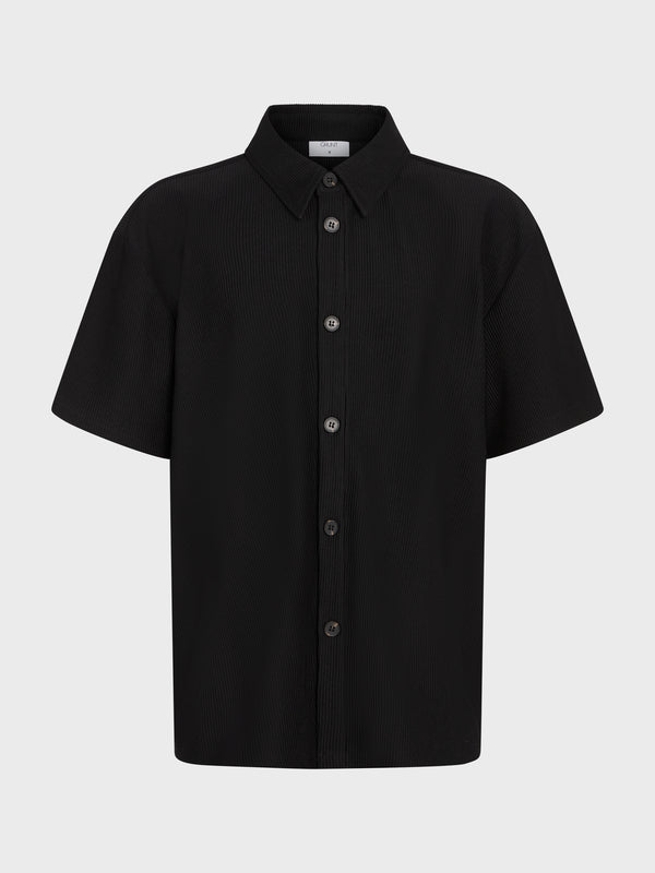 GRUNT GREsteban Plisse SS Shirt Shirts Black