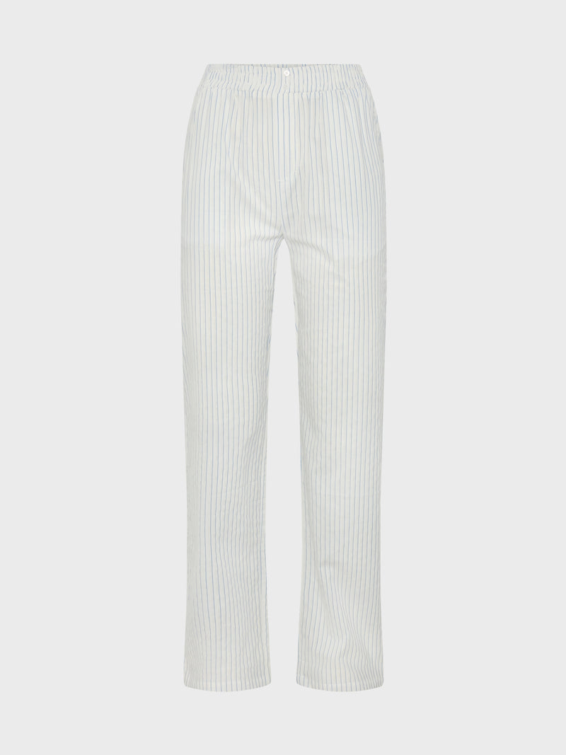GRUNT GRFgoea Line Pants Pants White-Blue