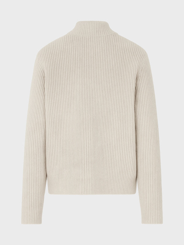 GRUNT GRGotfred LS Zip Brush Knit Knits Sand
