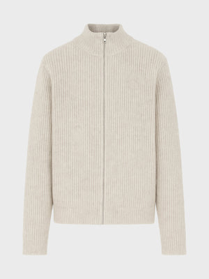 GRUNT GRGotfred LS Zip Brush Knit Knits Sand