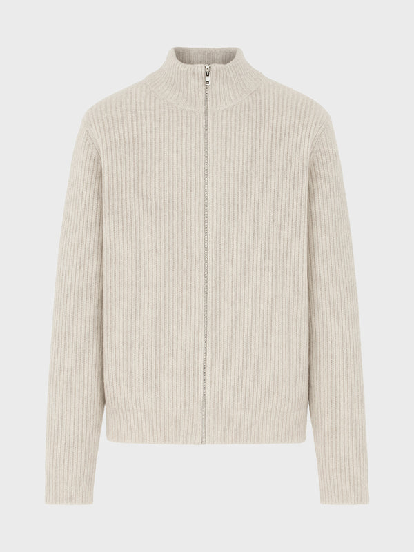 GRUNT GRGotfred LS Zip Brush Knit Knits Sand