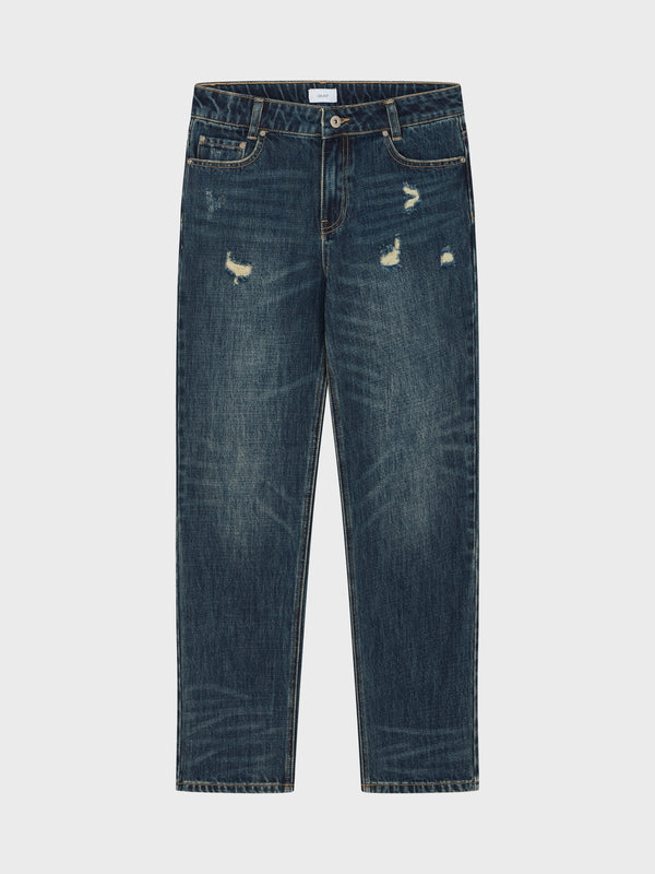 GRUNT GRHamon Ripped Jeans Dark Blue