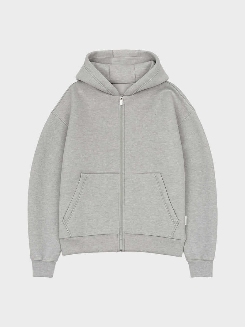 GRUNT GRHohen Scuba Zip Hood Jackets Grey Melange