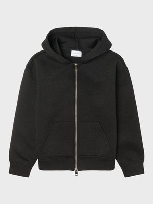 GRUNT GRHohen Scuba Zip Hood Sweats Dark Grey Melange