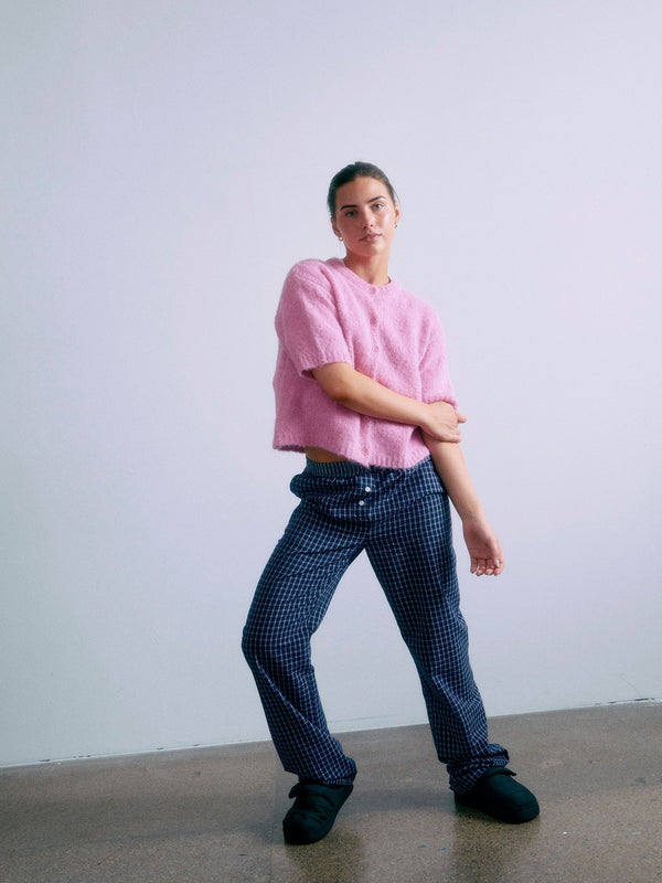 GRUNT GRJardi Check Pants Pants Navy-Mix