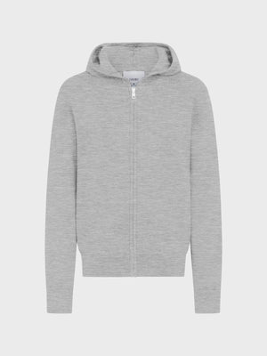 GRUNT GRJohn Zip Hood Knit Knits Grey Melange