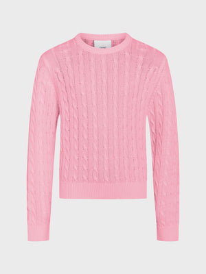 GRUNT GRLine Cable LS Knit Knits Light Pink