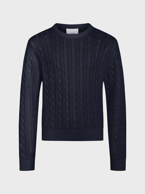 GRUNT GRLine Cable LS Knit Knits Navy