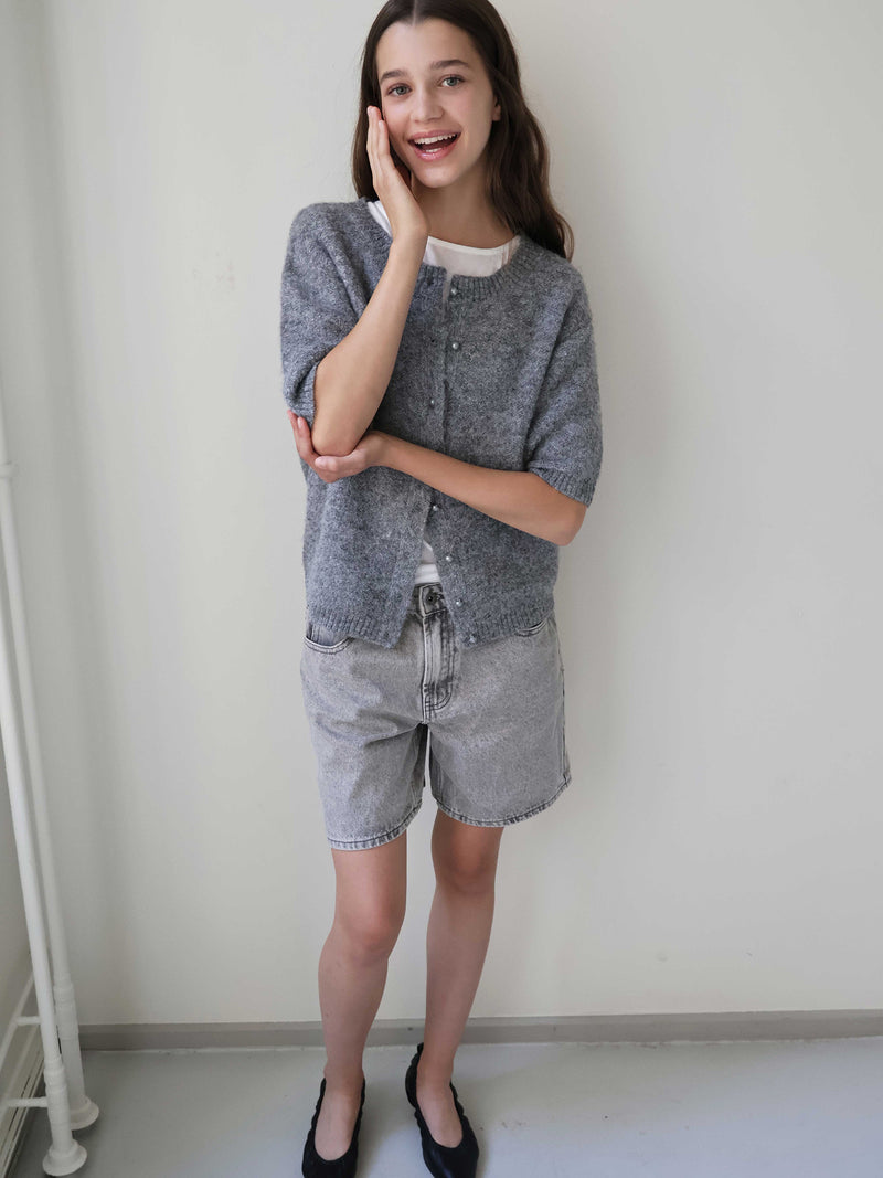 GRUNT GRLins SS Knit Knits Dark Grey