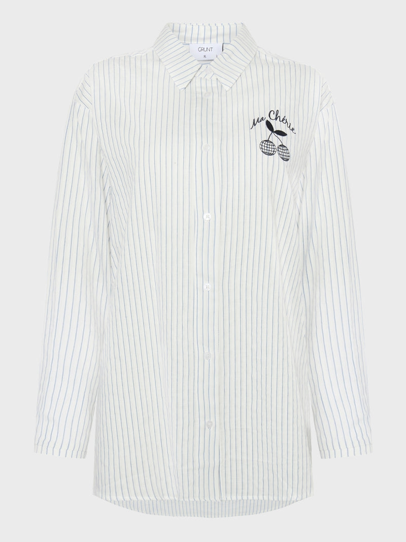 GRUNT GRLiva Line LS Shirt Shirts White-Blue