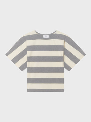GRUNT GRNova Strip Tee T-Shirts Light Grey Melange