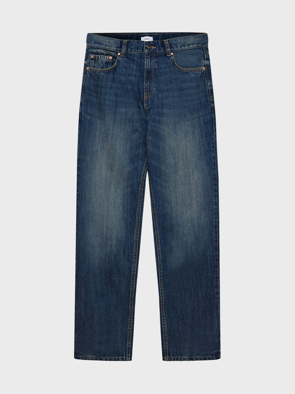 GRUNT GRStreet loose Dirty Washed Jeans Blue