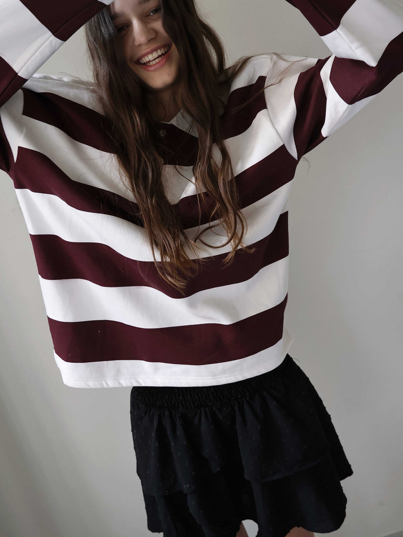 GRUNT GRTyra Polo Sweat Sweats Mørk rød