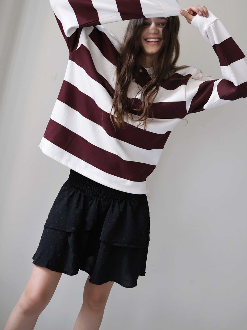 GRUNT GRTyra Polo Sweat Sweats Mørk rød