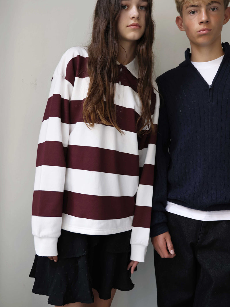 GRUNT GRTyra Polo Sweat Sweats Mørk rød