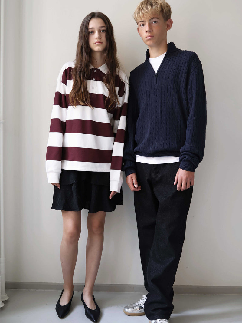 GRUNT GRTyra Polo Sweat Sweats Mørk rød