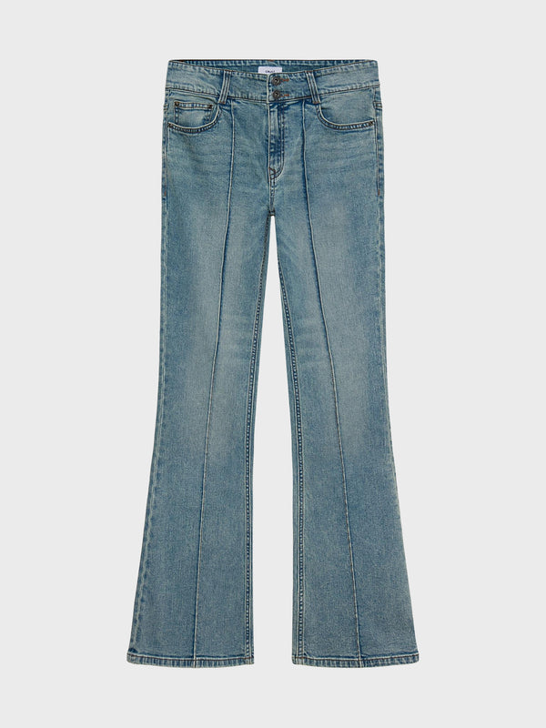 GRUNT GRVally low Flare Dirt Jeans Blue