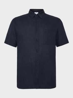GRUNT GRVap Linen Shirt Shirts Navy