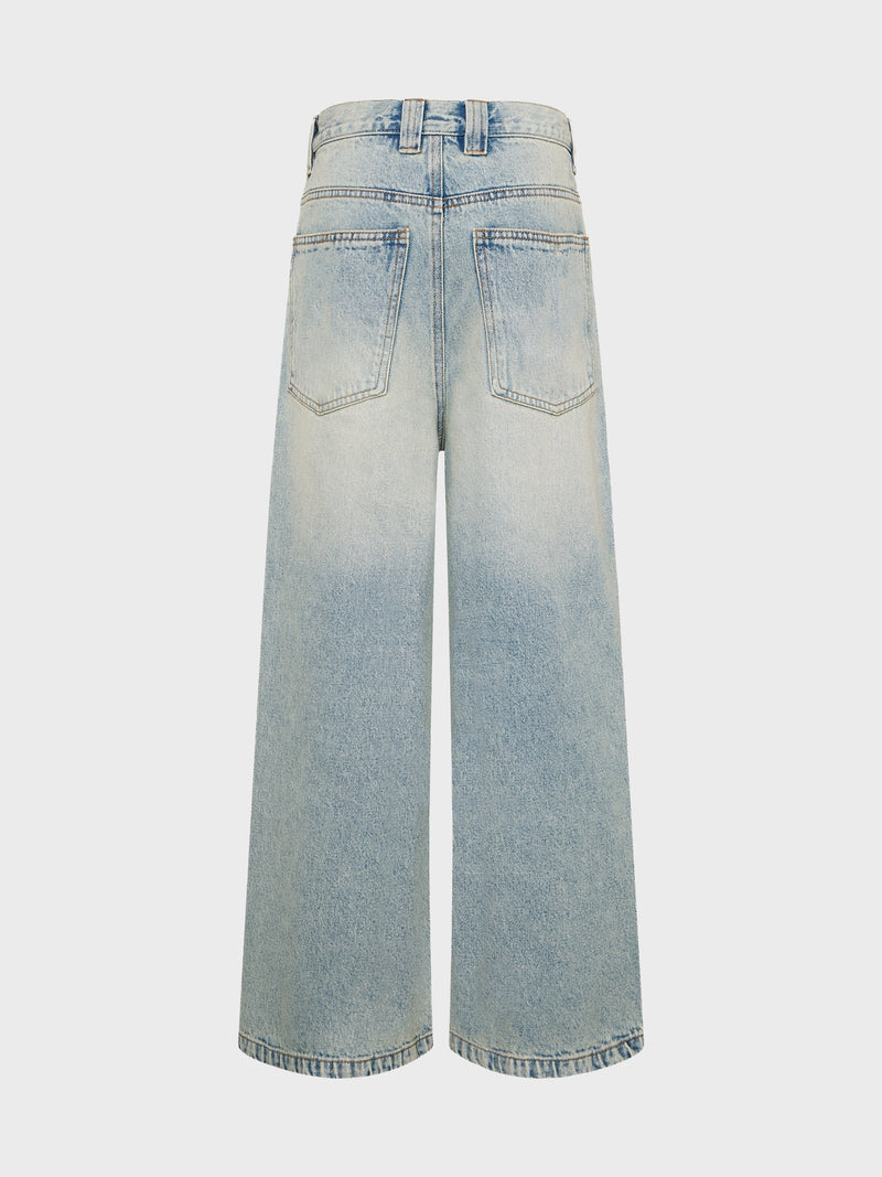 GRUNT GRVorgar Baggy Retro Blue Jeans Retro Blue