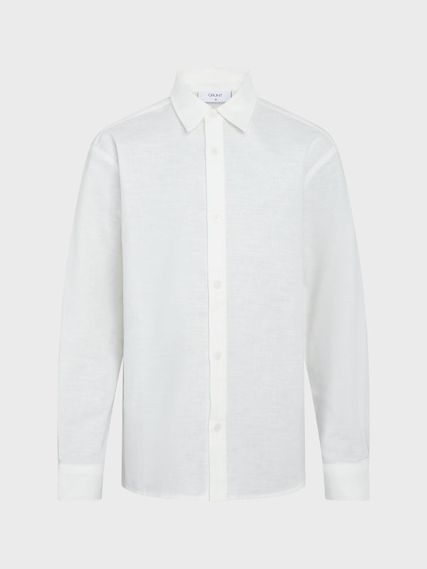 GRUNT Herstal Linen Shirt Shirts White