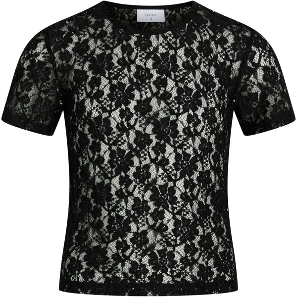 GRUNT Monata Lace Top T-Shirts Black