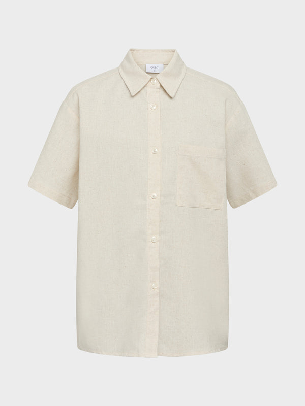 GRUNT Vap Linen Shirt Shirts Sand