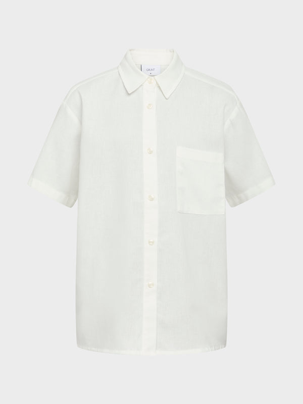 GRUNT Vap Linen Shirt Shirts White