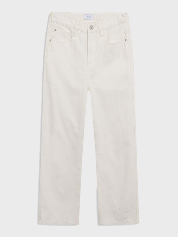 GRUNT Wide Leg White Jeans White