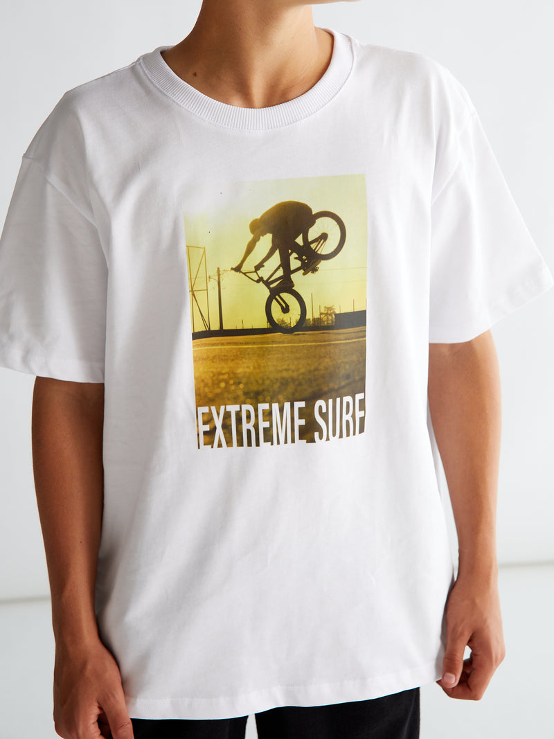 GRUNT Bike Tee T-Shirts White