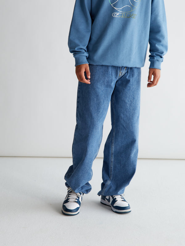 GRUNT Giant Mid Blue Jeans Mid Blue