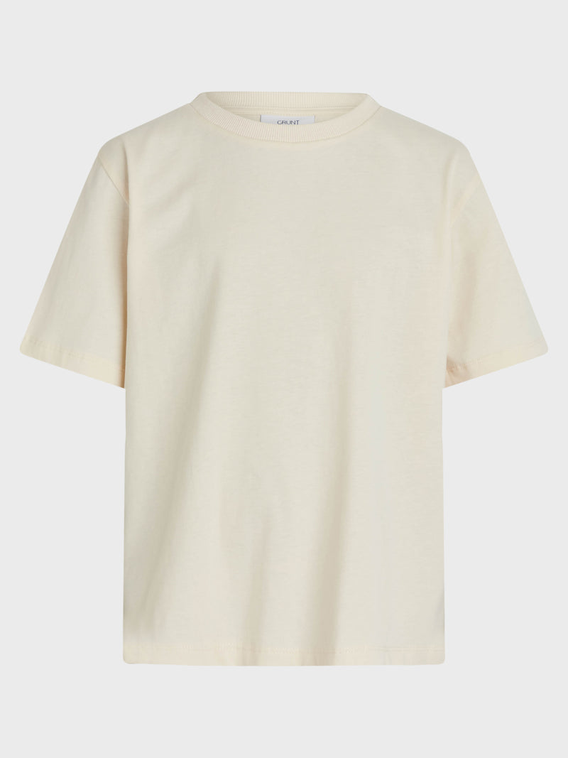 GRUNT OUR Asta Big Tee T-Shirts Cream White
