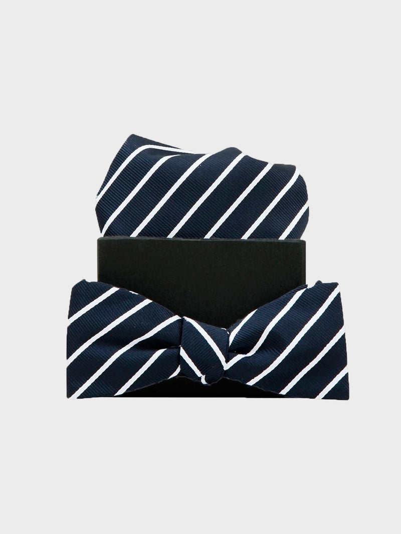Formél Our Mél Stripe Bow Tie Accessories Black-White