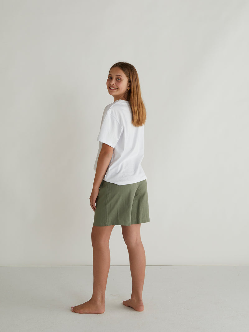 GRUNT Tanja Linen Shorts Shorts Army Green