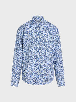 Formél Tex Paisley Shirt Shirts Blue