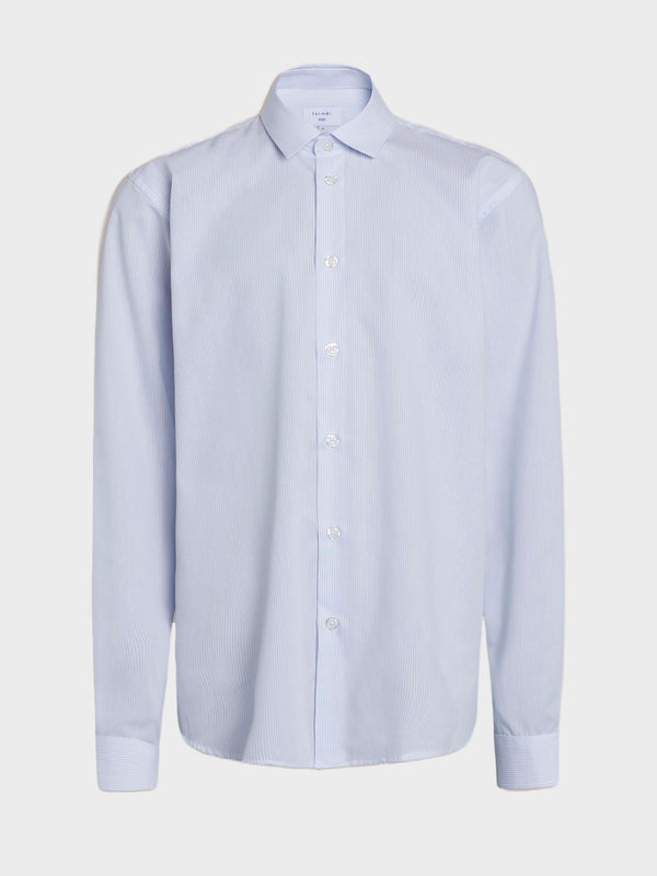Formél Tex Stripe Shirt Shirts Light Blue
