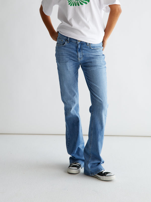 GRUNT Texas Low Flare Vintage Blue Jeans Vintage Blue
