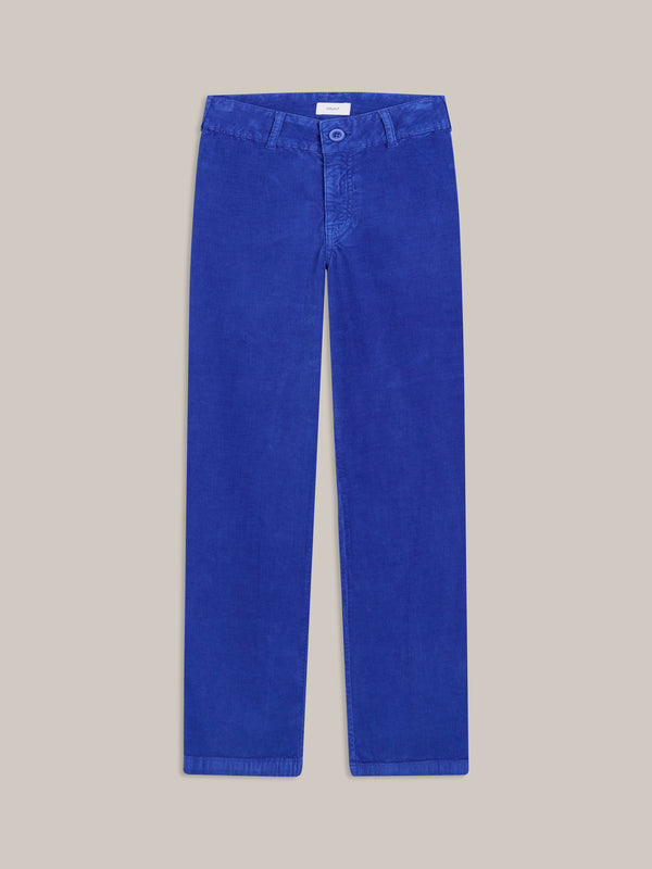 GRUNT Wise Wide Corderoy Pants Digital Blue